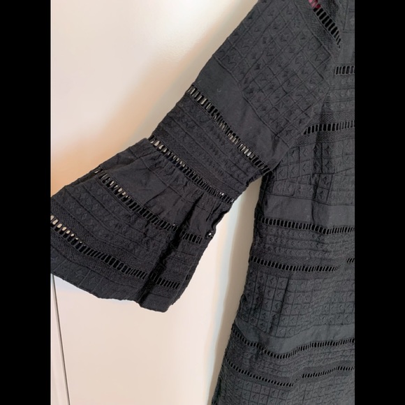 J CREW Black Bell Sleeve Dress 00 NWT Retail $118 - Picture 4 of 7